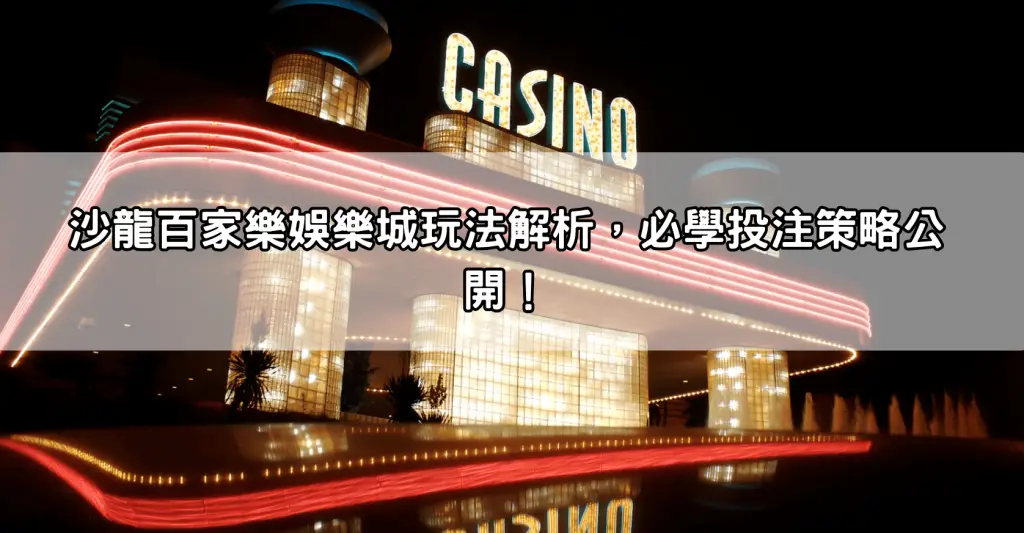 沙龍百家樂娛樂城玩法解析，必學投注策略公開！