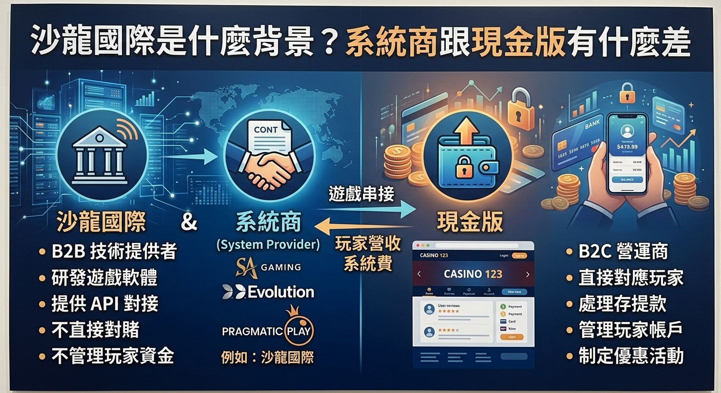 沙龍國際是什麼背景？系統商跟現金版有什麼差
